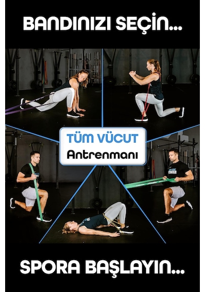 5 + 15 Kg 2'li Set Barfiks Lastiği Gym Resistance Band Antrenman Kas Geliştirme Bandı