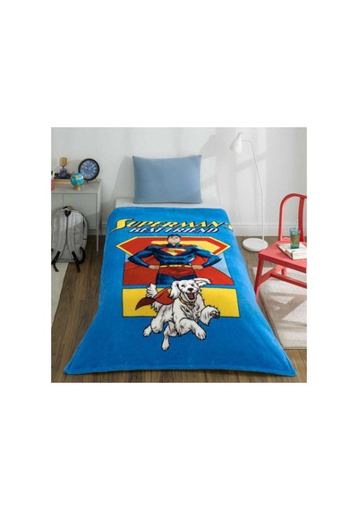 Özdilek Superman Friends Tek Kişilik Baskılı Battaniye Mavi