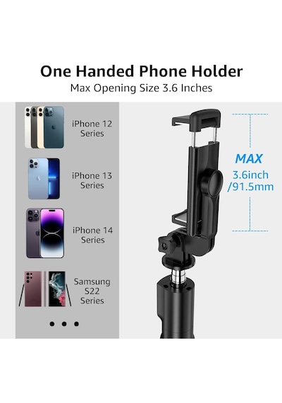 Selfie Çubuğu Tripod 3'ü 1 Arada Bluetooth Uzaktan Kumandalı Telefon Tutucu, 360 Döner Başlık, Apple iOS Uyumlu & Androi Genel Selfie Çubuğu Tripod 3'ü 1 Arada Bluetooth Uzaktan Kumandalı Telefon Tutucu, 360 Döner Başlık, Apple iOS Uyumlu & Androi Genel