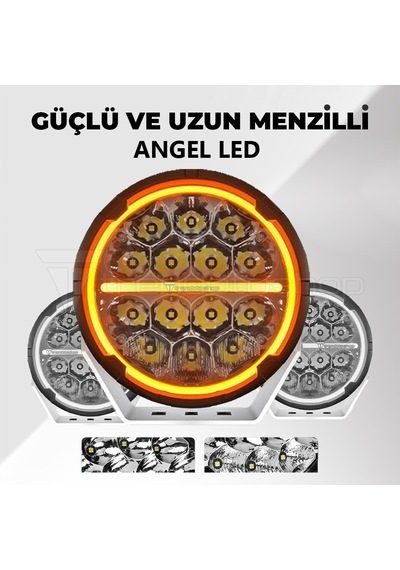 Ranger 6.5'' Angellı 60w 14 Led Turuncu Beyaz Drl Mercek Far