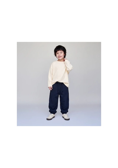 Poala Kids Bej Uzun Kol Basic Tshirt