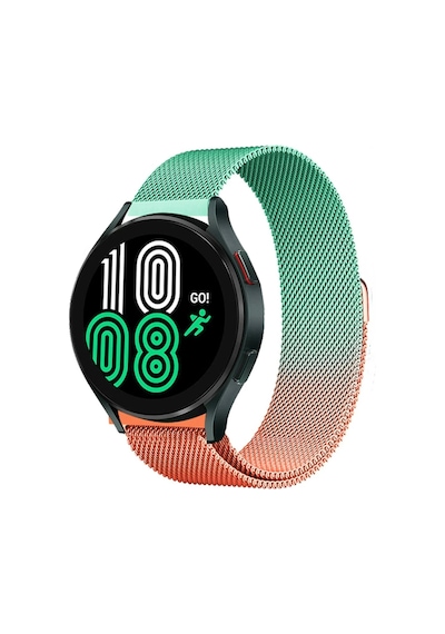 Ugr02 Watch 22mm Metal Mıknatıslı Kordon - Turuncu-yeşil