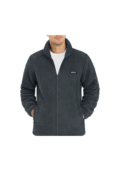Genius Store Oversize Peluş Sweatshirt Erkek Polar Sweatshirt Erkek Sweatshirt Oversıze-peluss füme