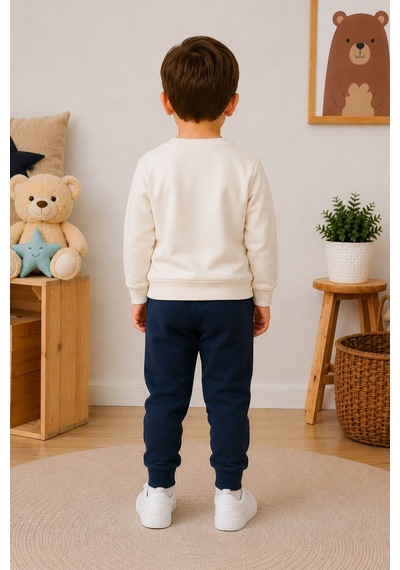 Mnk Baby & Kids Erkek Bebek Tatlı Astronot 2iplik Alt Üst Takım M00854 Lacivert