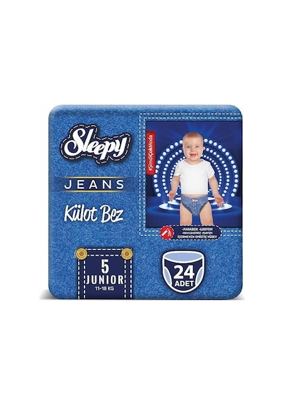 Sleepy 5 Numara Junior 24 Adet 11-18 Kg Jeans Külot Bez