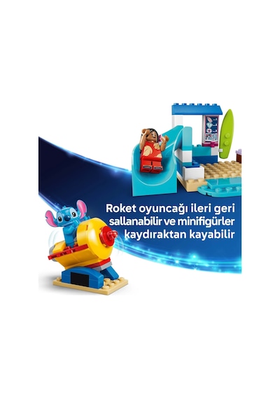 LEGO® ǀ Disney Lilo ve Stiç ile Plaj Eğlencesi 43280 – 4 Yaş Üzeri Çocuklar için 2 Karakter İçeren Oyuncak Yapım Seti (113 Parça)