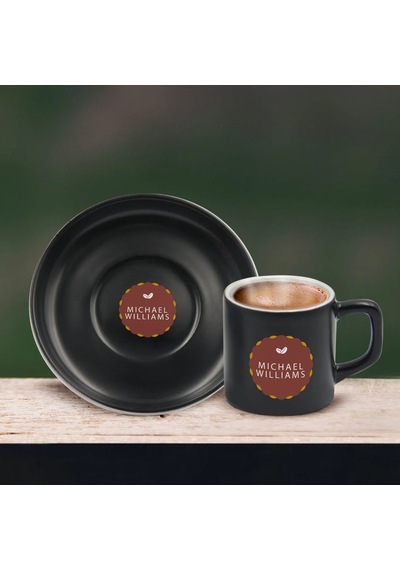 Bk Gift Kişiye Özel Coffe Tasarımlı Siyah Renk Türk Kahvesi Fincanı-6, Arkadaşa Hediye, Sevgiliye Hediye, Yıl Dönümü Hediyesi Kobitmeyen137763 Bk Gift