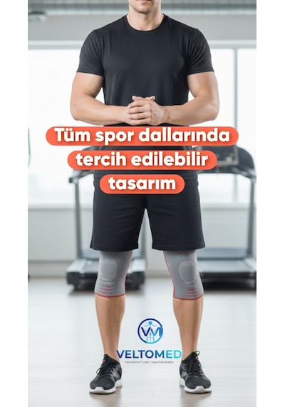 Veltomed 3D Örme Sporcu Dizlik Diz Koruyucu 2'li