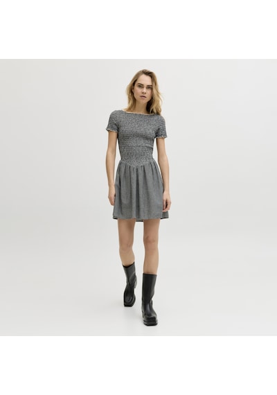 Jack & Jones Kadin Yuvarlak Yaka Kisa Elbise - Zoe - 12290727 Siyah