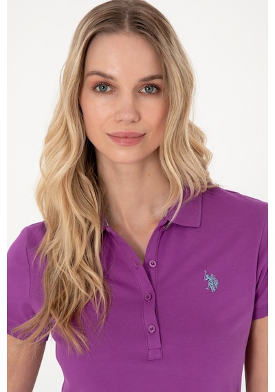 U.S. Polo Assn. Kadın Menekşe Basic Polo Yaka Tişört 50300830-VR037