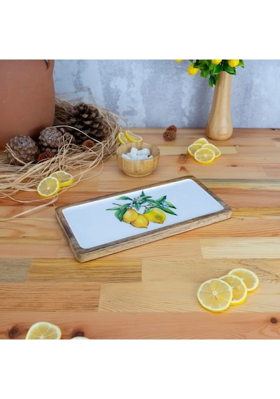 Bambum Kangura Limon Dikdörtgen Tepsi Küçük Renkli