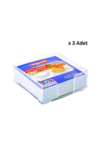 Bigpoint Akrilik Küp Notluk Dolu Beyaz 95x95mm X 3 Adet