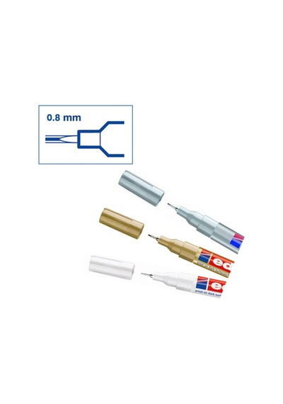 Edding 3'lü Metalik Boya Dekor Markör Set 0.8Mm