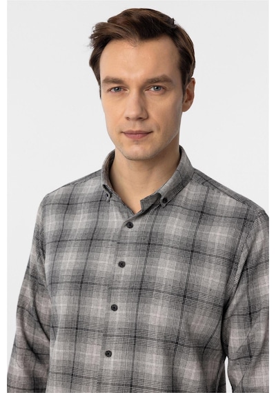 Süvari Siyah Slim Fit Düz Düğmeli Yaka Gömlek Siyah Süvari Siyah Slim Fit Düz Düğmeli Yaka Gömlek Siyah