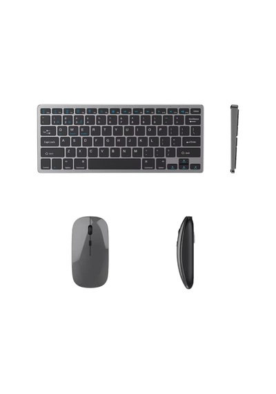 Bluetooth Ve 2.4g Destekli Kablosuz Klavye Mouse Seti Şarj Edilebilir