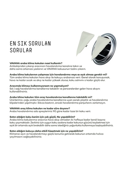 Vavana Araba Klima Kokusu 3'lü Set - Trio Oto Kokusu Bpa & Sıvı İçermez 45 Gün Etkili Set 4