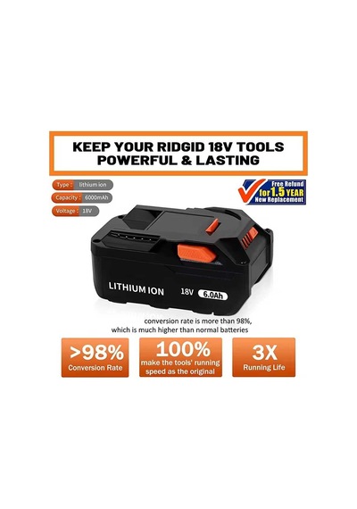 Aeg L1820 R L1815 R L1840 R L1830 R Uyumlu 18v 6ah Batarya