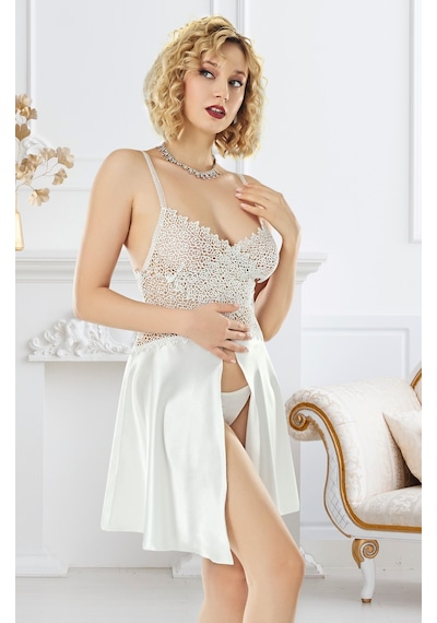 Hotflirt Bayan Gecelik 2949 Ekru