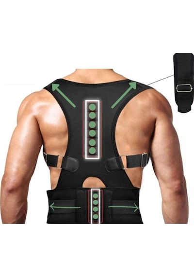 Unisex Kamburluk Önleyici Sporcu Dik Duruş Korsesi Çapraz Profesyonel Korse Medikal Ortopedik Korse