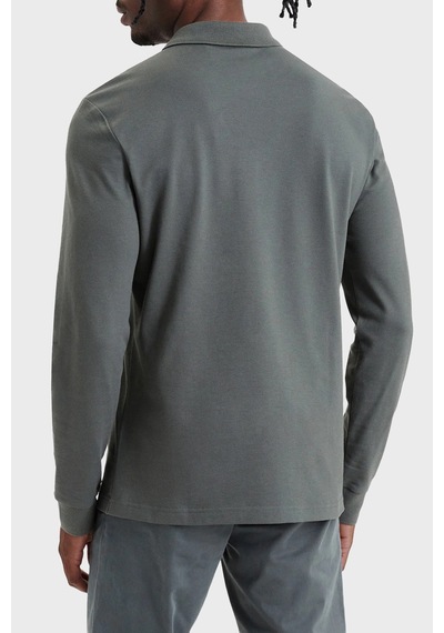Boss Pamuklu Slim Fit Düğmeli Polo Yaka Sweat Erkek Polo 50507704 377 Yeşil