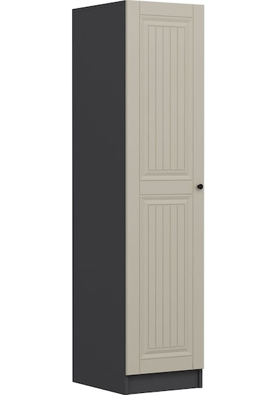 Minar Kale 1 Kapaklı Dolap İlkbahar Mebran 210cm - Antrasit/kumtaşı - Askılıklı Çok Renkli