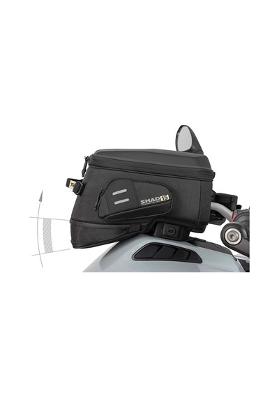 Tr15c Motosiklet Depo Üstü Çanta Click Sistem Genişleyebilir Motor Depo Çanta Siyah
