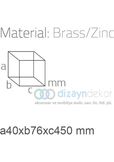 Line Uzun Yuvarlak Havluluk Gold Kaplama 45 Cm