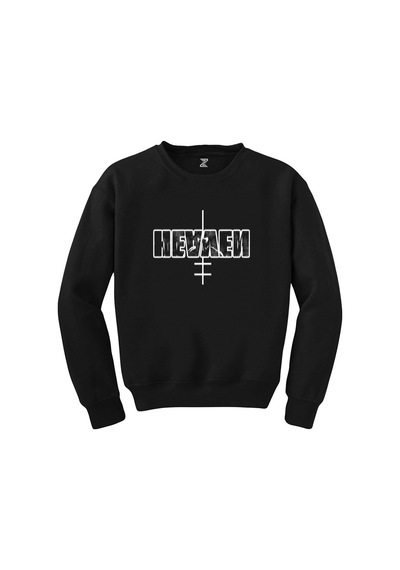 Marilyn Manson Heaven Siyah Sweatshirt Beyaz
