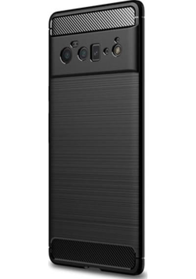 Microcase Google Pixel 6 Pro Brushed Silikon Kilif - Siyah 537459888