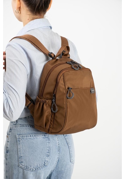 Baginn Kadın Sırt Çantası Ultra Hafif Paraşüt Kumaş Su İtici Kumaş Günlük Sırt Çantası Ölçüsü 30 24 Cm Taba