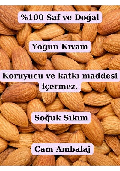 %100 Saf Tatlı Badem Yağı - 20 Ml Soğuk Sıkım -seyreltilmemiş, Doğal 20 ML