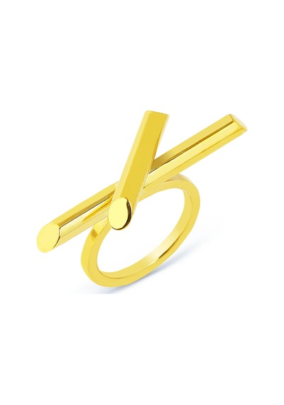 Kuyumcudukkani Elişi Çubuklu Taşsız Yüzük-10356-g Gold