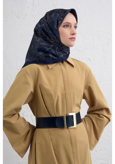 Armine Nostalji Serisi Sura İpek Eşarp 9409ds 81-lacivert