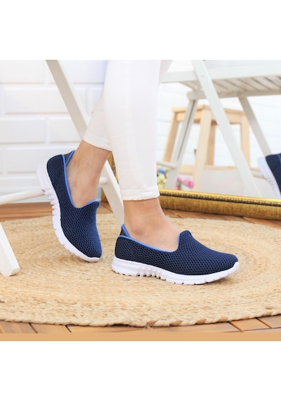 Nesilshoes Nesil Shoes Dvm 901 Lacivert Anatomik Esnek Kadın Yürüyüş Ayakkabısı