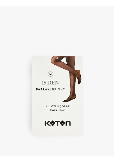 Koton 15 Den Parlak Külotlu Çorap Siyah 7wak80034aa