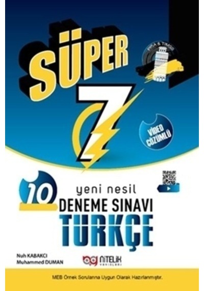 Nitelik 7.Sınıf Deneme Yeni Nesil Süper Türkçe Tamamı  Çözümlü