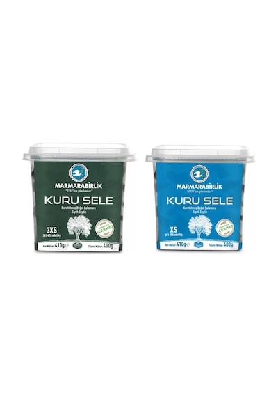 Marmarabirlik Kuru Sele Zeytin 400 Gr 3xs Ve Xs 2 Li Paket