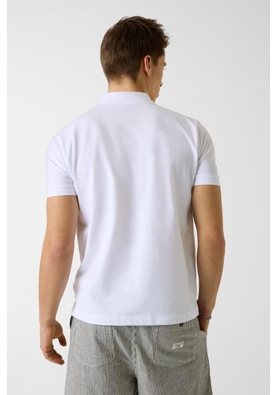 Jeans Erkek Regular Fit Polo Yaka Tişört M4bp29kcjv1 Beyaz