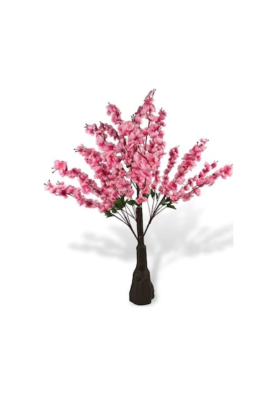 Yapay Ağaç Pembe Japon Kiraz Çiçeği Hazır Gövdeli Bahardalı Ağacı 100cm Sakura Çiçeği