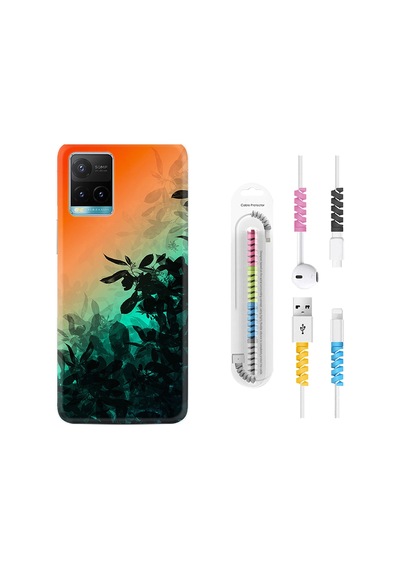 Vivo Y32 Kılıf Kablo Koruyuculu Güzel Çiçekler 1712