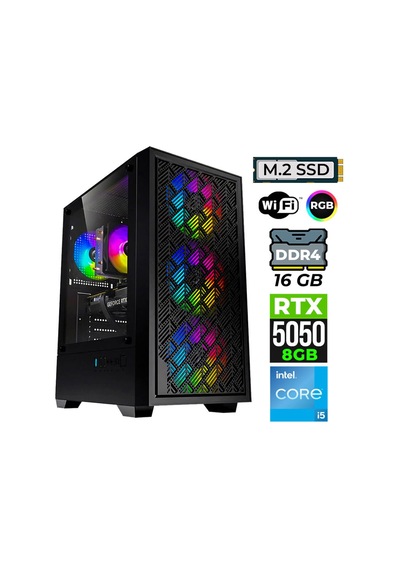 Xaser BLADEX90 i5-12400F 16 GB 512 GB SSD 8 GB RTX5050 Dos Masaüstü Oyuncu Bilgisayarı