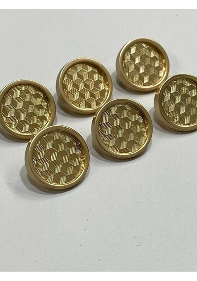 Metal Düğme/hırka Yelek Boyu/ 6 Lı Set/1,8 Cm/jx16/mat Gold