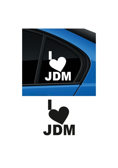 I Love Jdm Sticker, Jdm Oto Sticker 30x26 Cm
