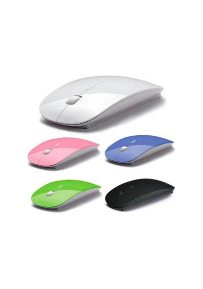 Ultra İnce Usb Bilgisayar Pc Dizüstü Masaüstü Kablosuz Mouse Beyaz