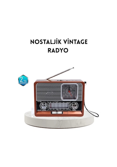 Dekoratif Vintage Radyo Klasik Görünüm Modern Fonksiyon Ve Uzun Ömürlü Kullanım Mh-hs5560-3702
