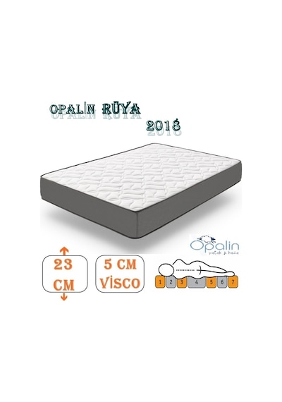 Uzunbebe 90X200 Opalin Rüya Visco Yatak 90*200 Ortopedik Tek Kişilik