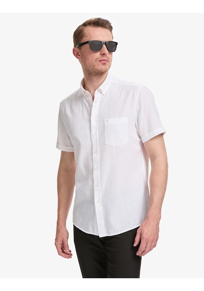 Pierre Cardin Erkek Beyaz Gömlek Kısa Kollu 50325340-vr013