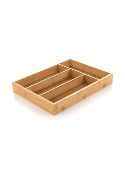 Bambu Çekmece İçi Kaşıklık Organizer 33 25 Cm Kahverengi