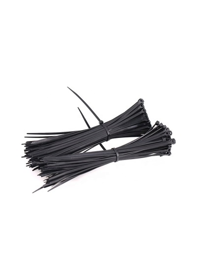 Gwest Siyah Kablo Bağı Plastik Cırt Kelepçe 3.6x200mm 100 Adet Siyah 3.6x200 Mm