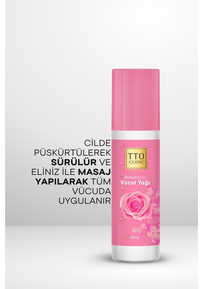 Tto Clinic Gül Özlü Nemlendirici Vücut Yağı 200 ML